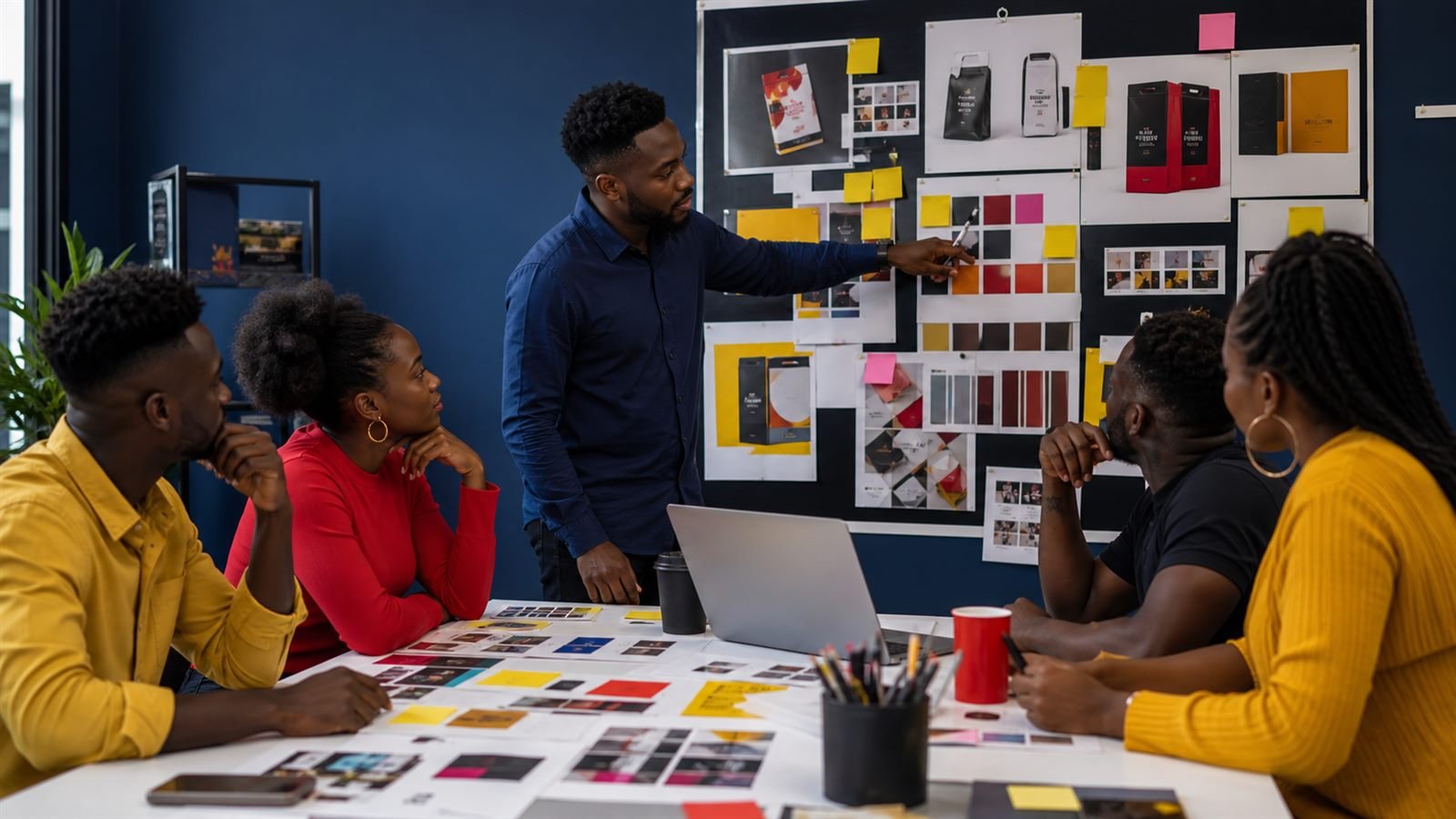 Black learners in a brand workshop.